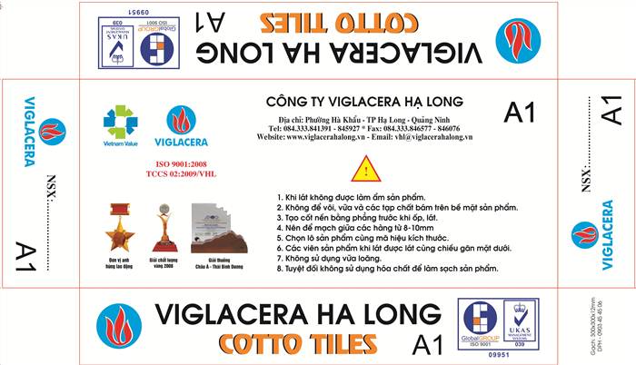 Áp dụng mẫu vỏ hộp mới dùng cho đóng gói sản phẩm gạch Cotto và các sản phẩm ngói trang trí