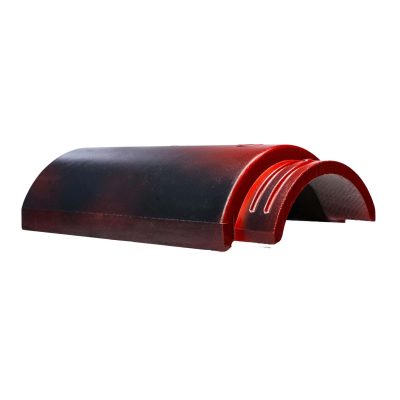 Ngói nóc tròn màu đỏ xám